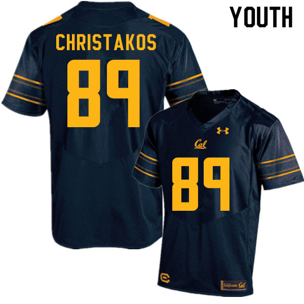 Youth #89 Tommy Christakos Cal Bears College Football Jerseys Sale-Navy